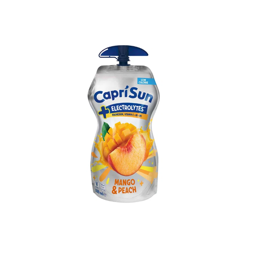 CAPRI SUN GOURDE MANGUE PECHE + ELECTROLYTES 330ml