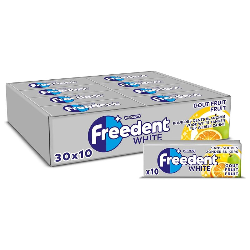 FREEDENT WHITE GOUT FRUIT (sans sucres) 30x14g