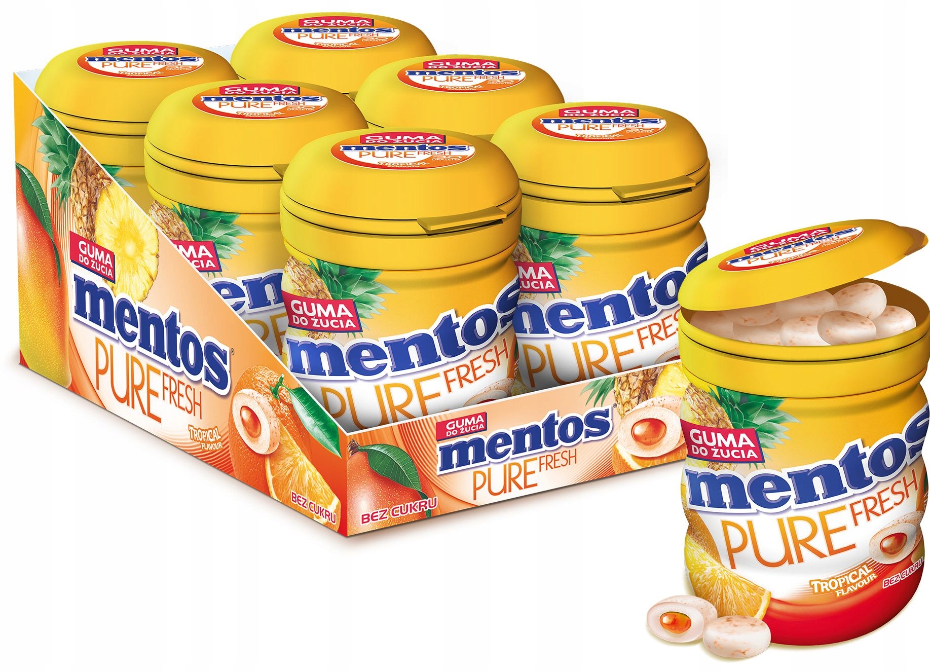 MENTOS PURE FRESH TROPICAL BOTTLE 60g