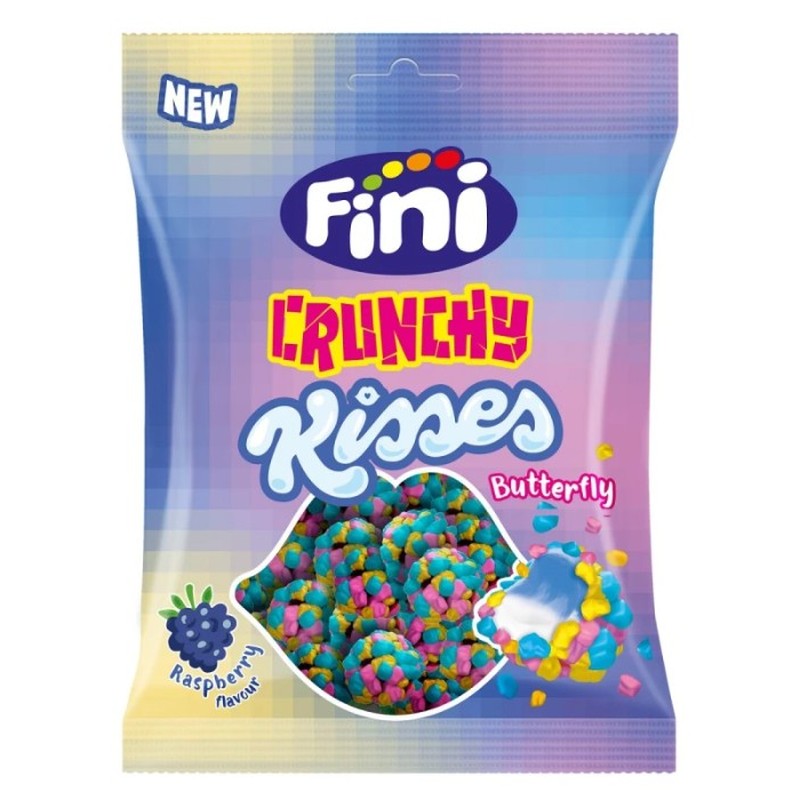 FINI CRUNCHY KISSES RASPBERRY 75g